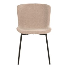 Polsterstuhl >Maceda< (2er-Set) in Beige, Stoff - 48x83x59cm (BxHxT)