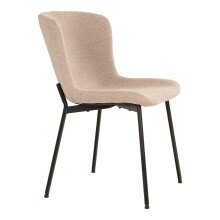 Polsterstuhl >Maceda< (2er-Set) in Beige, Stoff - 48x83x59cm (BxHxT)
