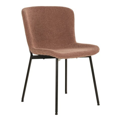 Polsterstuhl >Maceda< (2er-Set) in Rost, Stoff - 48x83x59cm (BxHxT)