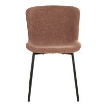 Polsterstuhl >Maceda< (2er-Set) in Rost, Stoff - 48x83x59cm (BxHxT)