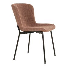 Polsterstuhl >Maceda< (2er-Set) in Rost, Stoff - 48x83x59cm (BxHxT)