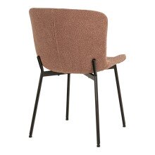 Polsterstuhl >Maceda< (2er-Set) in Rost, Stoff - 48x83x59cm (BxHxT)