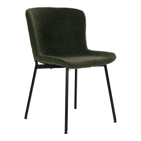 Polsterstuhl >Maceda< (2er-Set) in Dunkelgrün, Stoff - 48x83x59cm (BxHxT)