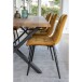 Polsterstuhl >Middelfart< (2er-Set) in Senfgelb, Velour - 44x86x55cm (BxHxT)