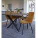 Polsterstuhl >Middelfart< (2er-Set) in Senfgelb, Velour - 44x86x55cm (BxHxT)