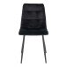 Polsterstuhl >Middelfart< (2er-Set) in Schwarz, Velour - 44x86x55cm (BxHxT)
