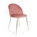 Polsterstuhl >Geneva< (2er-Set) in Rosa, Velour - 51x78x52cm (BxHxT)