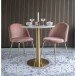 Polsterstuhl >Geneva< (2er-Set) in Rosa, Velour - 51x78x52cm (BxHxT)