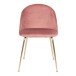 Polsterstuhl >Geneva< (2er-Set) in Rosa, Velour - 51x78x52cm (BxHxT)