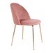 Polsterstuhl >Geneva< (2er-Set) in Rosa, Velour - 51x78x52cm (BxHxT)