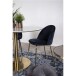 Polsterstuhl >Geneva< (2er-Set) in Blau, Velour - 51x78x52cm (BxHxT)