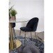 Polsterstuhl >Geneva< (2er-Set) in Blau, Velour - 51x78x52cm (BxHxT)