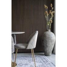 Polsterstuhl >Geneva< (2er-Set) in Grau, Velour - 51x78x52cm (BxHxT)