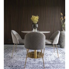 Polsterstuhl >Geneva< (2er-Set) in Grau, Velour - 51x78x52cm (BxHxT)