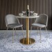 Polsterstuhl >Geneva< (2er-Set) in Grau, Velour - 51x78x52cm (BxHxT)