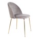 Polsterstuhl >Geneva< (2er-Set) in Grau, Velour - 51x78x52cm (BxHxT)