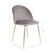 Polsterstuhl >Geneva< (2er-Set) in Grau, Velour - 51x78x52cm (BxHxT)