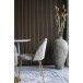 Polsterstuhl >Geneva< (2er-Set) in Grau, Velour - 51x78x52cm (BxHxT)