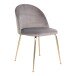 Polsterstuhl >Geneva< (2er-Set) in Grau, Velour - 51x78x52cm (BxHxT)