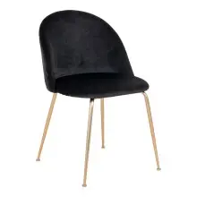 Polsterstuhl >Geneva< (2er-Set) in Schwarz, Velour...
