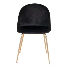 Polsterstuhl >Geneva< (2er-Set) in Schwarz, Velour...