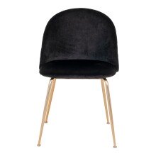 Polsterstuhl >Geneva< (2er-Set) in Schwarz, Velour...