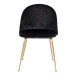 Polsterstuhl >Geneva< (2er-Set) in Schwarz, Velour - 51x78x52cm (BxHxT)