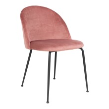 Polsterstuhl >Geneva< (2er-Set) in Rosa, Velour -...