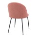 Polsterstuhl >Geneva< (2er-Set) in Rosa, Velour - 51x78x52cm (BxHxT)