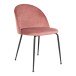 Polsterstuhl >Geneva< (2er-Set) in Rosa, Velour - 51x78x52cm (BxHxT)