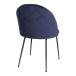 Polsterstuhl >Geneva< (2er-Set) in Blau, Velour - 51x78x52cm (BxHxT)