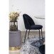 Polsterstuhl >Geneva< (2er-Set) in Blau, Velour - 51x78x52cm (BxHxT)