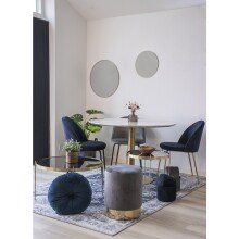 Polsterstuhl >Geneva< (2er-Set) in Grau, Velour -...