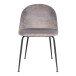 Polsterstuhl >Geneva< (2er-Set) in Grau, Velour - 51x78x52cm (BxHxT)