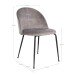 Polsterstuhl >Geneva< (2er-Set) in Grau, Velour - 51x78x52cm (BxHxT)