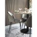 Polsterstuhl >Geneva< (2er-Set) in Grau, Velour - 51x78x52cm (BxHxT)