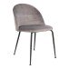 Polsterstuhl >Geneva< (2er-Set) in Grau, Velour - 51x78x52cm (BxHxT)