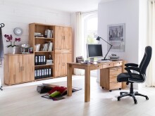 Rollcontainer >Cento< in Kernbuche aus Massivholz - 39x59x47cm (BxHxT)