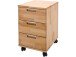 Rollcontainer >Cento< in Kernbuche aus Massivholz - 39x59x47cm (BxHxT)