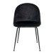 Polsterstuhl >Geneva< (2er-Set) in Schwarz, Velour - 51x78x52cm (BxHxT)
