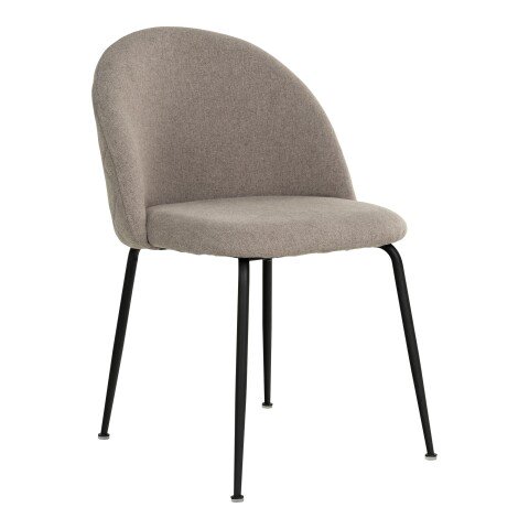 Polsterstuhl >Geneve< (2er-Set) in Grau-braun, Stoff - 51x78x52cm (BxHxT)