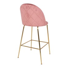 Barhocker >Lausanne< (2er-Set) in Rosa, Velour - 55x108x60cm (BxHxT)