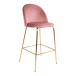 Barhocker >Lausanne< (2er-Set) in Rosa, Velour - 55x108x60cm (BxHxT)