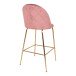 Barhocker >Lausanne< (2er-Set) in Rosa, Velour - 55x108x60cm (BxHxT)