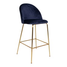 Barhocker >Lausanne< (2er-Set) in Blau, Velour -...