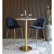 Barhocker >Lausanne< (2er-Set) in Blau, Velour - 55x108x60cm (BxHxT)