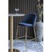 Barhocker >Lausanne< (2er-Set) in Blau, Velour - 55x108x60cm (BxHxT)