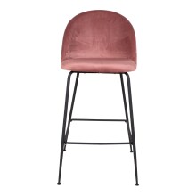 Barhocker >Lausanne< (2er-Set) in Rosa, Velour - 55x108x60cm (BxHxT)