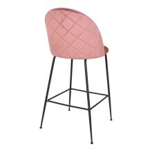 Barhocker >Lausanne< (2er-Set) in Rosa, Velour - 55x108x60cm (BxHxT)