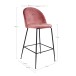 Barhocker >Lausanne< (2er-Set) in Rosa, Velour - 55x108x60cm (BxHxT)